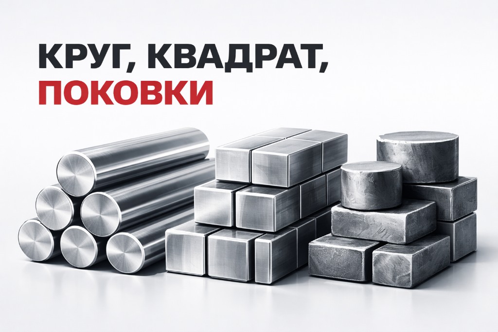 Круглый и квадратный прокат, поковки — металлическая заготовка