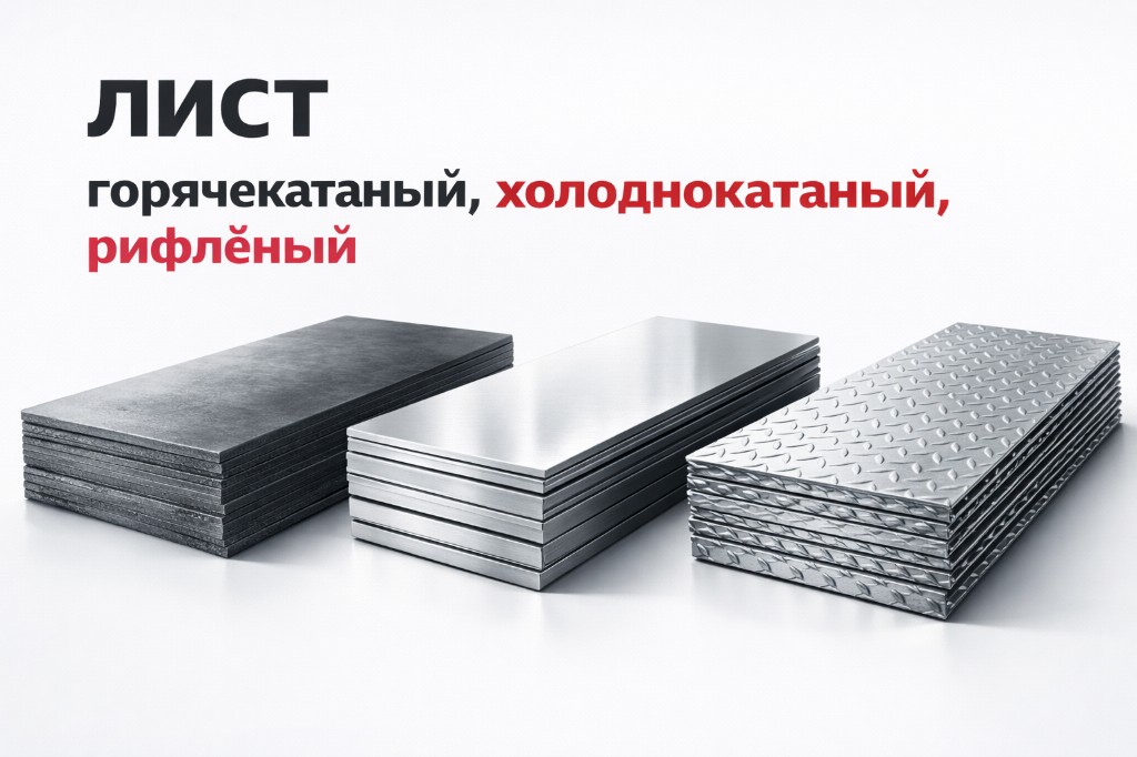 Лист горячекатаный, холоднокатаный и рифлёный — три типа листового проката