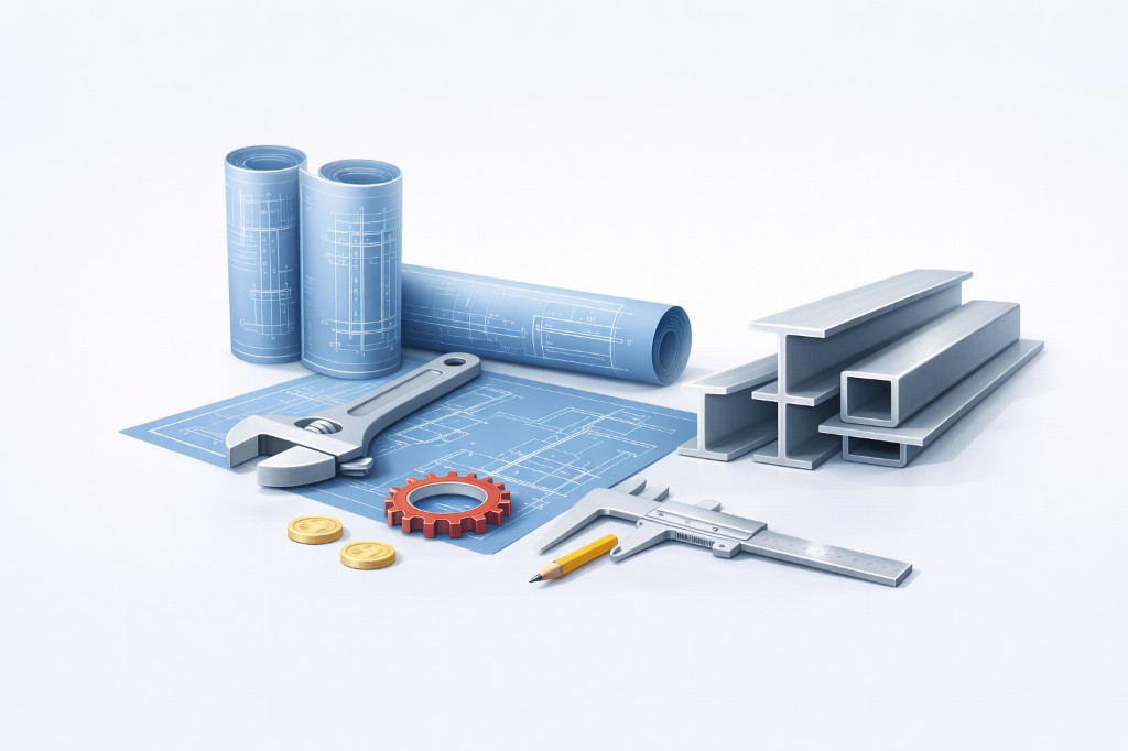 Drawings, metal products and tooling for custom work